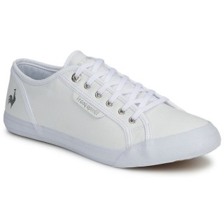 Nouveau Le Coq Sportif Deauville Plus Lea Blanc / Argent Chaussures Baskets Basses